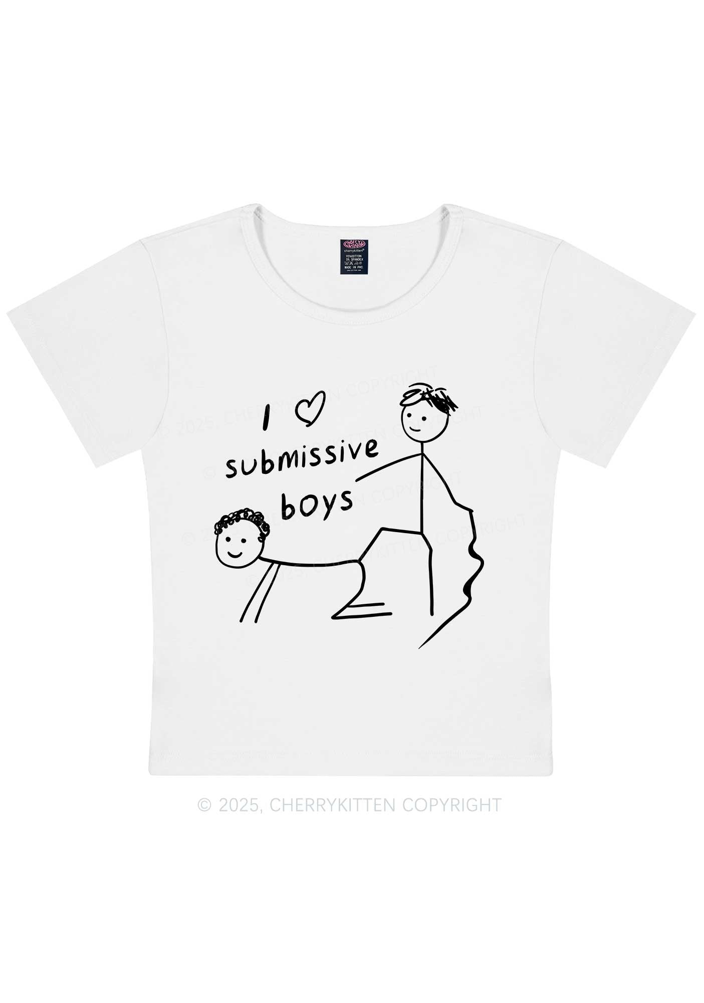 I Love S Gay Boys Pride Y2K Baby Tee Cherrykitten