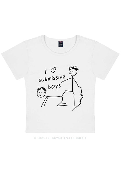 I Love S Gay Boys Pride Y2K Baby Tee Cherrykitten