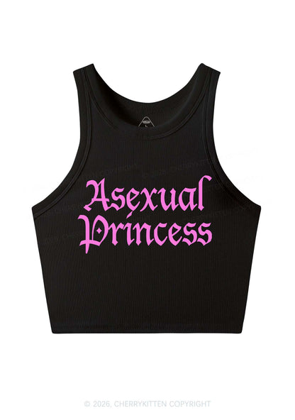 Asexual Princess Pride Y2K Crop Tank Top Cherrykitten