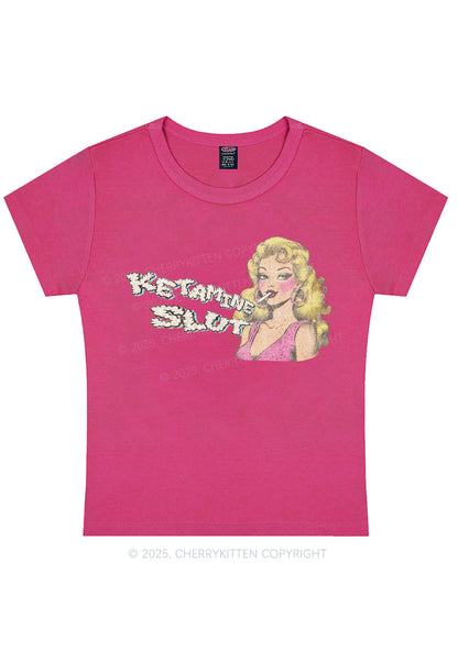 K Slxt Y2K Baby Tee Cherrykitten