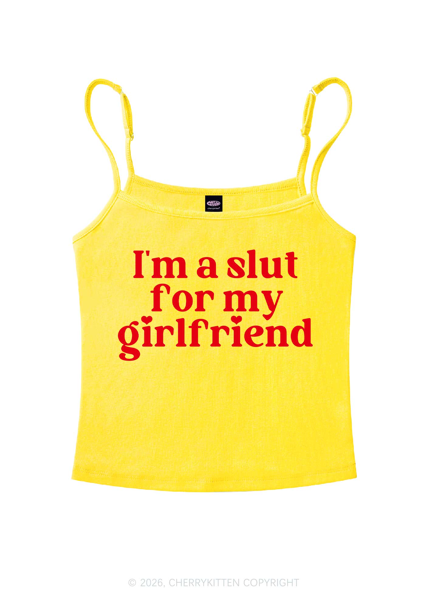 Slxt For My GF Valentine's Day Y2K Spaghetti Strap Cami Cherrykitten