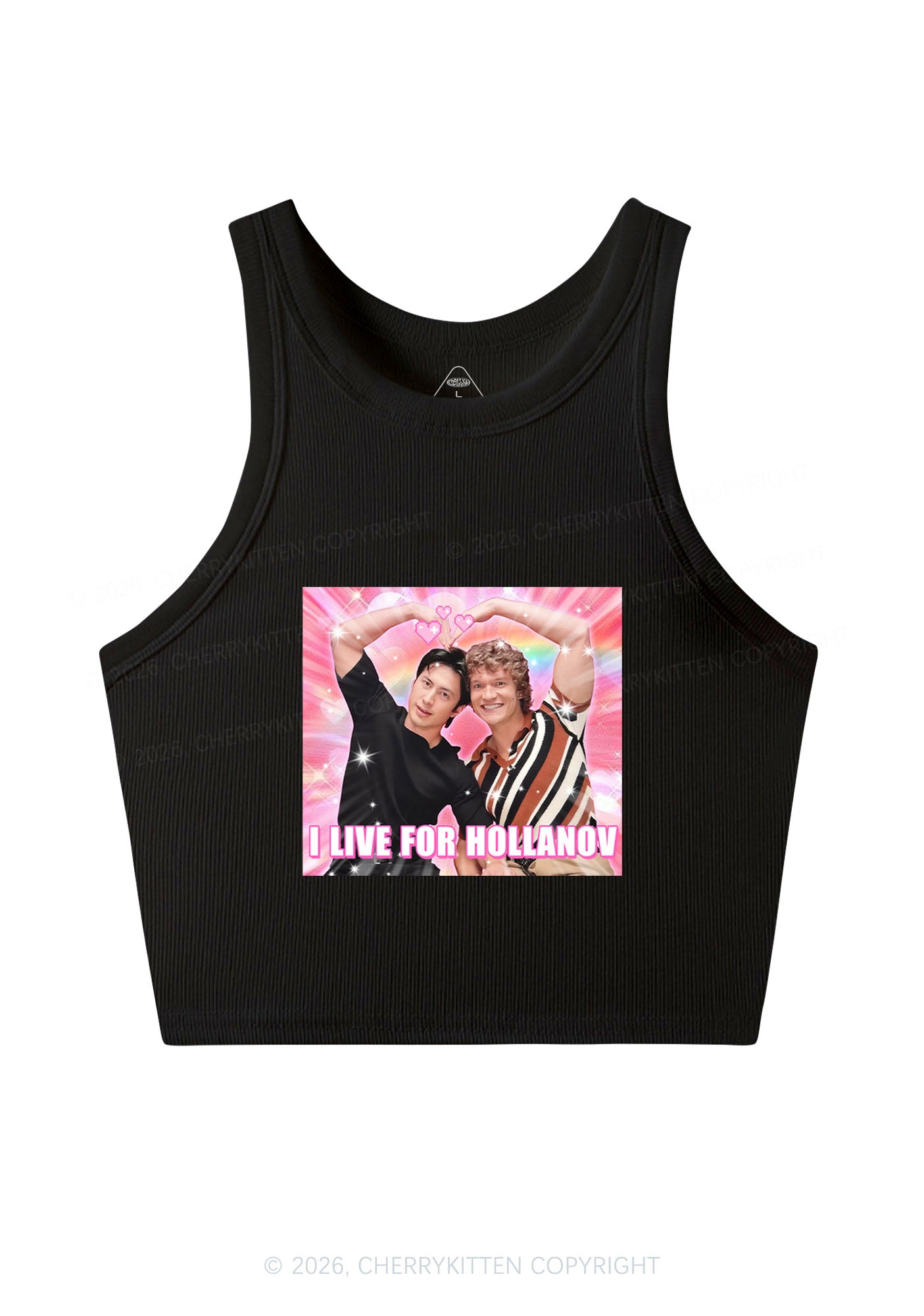 I Live For Hockey Duo HR Y2K Crop Tank Top Cherrykitten