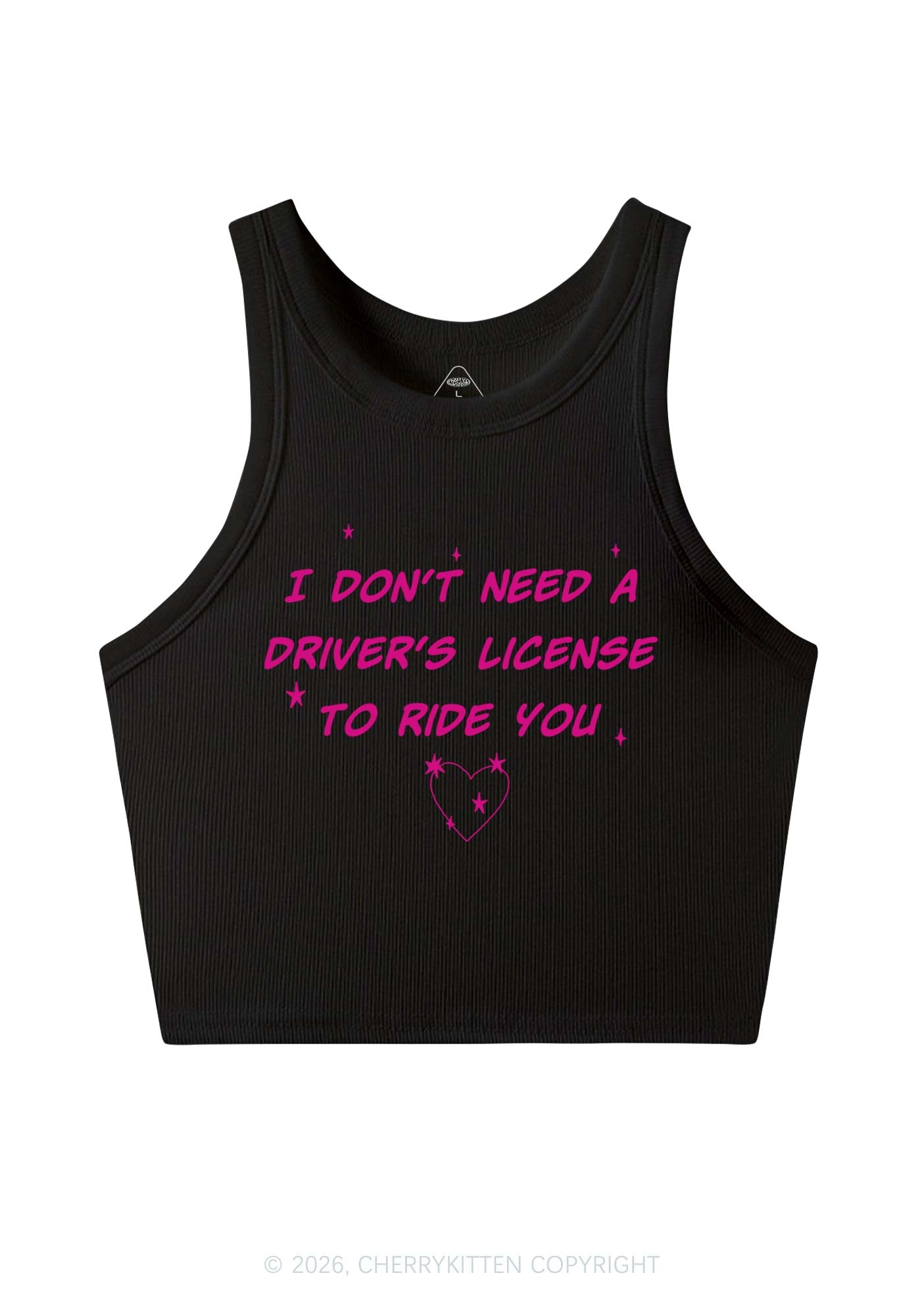 I Dont Need Drivers License Y2K Crop Tank Top Cherrykitten