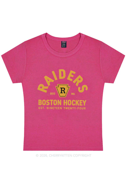 Boston Hockey HR Y2K Baby Tee Cherrykitten