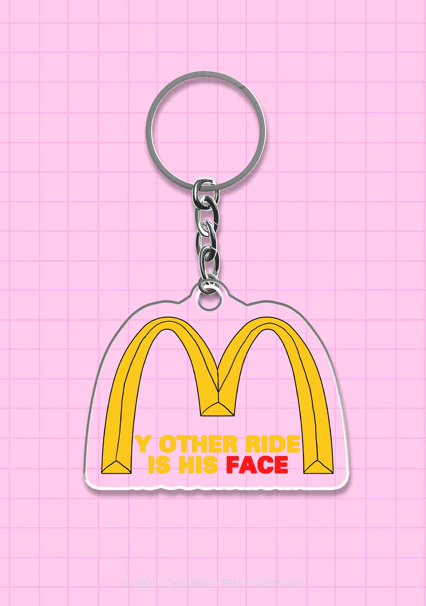 Ride His Face 1Pc Y2K Keychain Cherrykitten