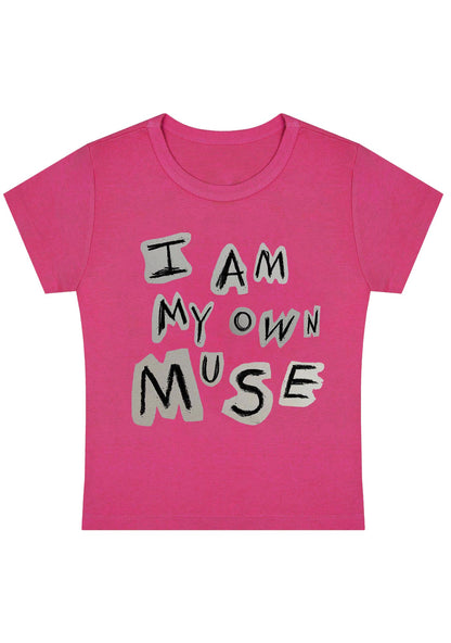 Curvy I Am My Own Muse Baby Tee