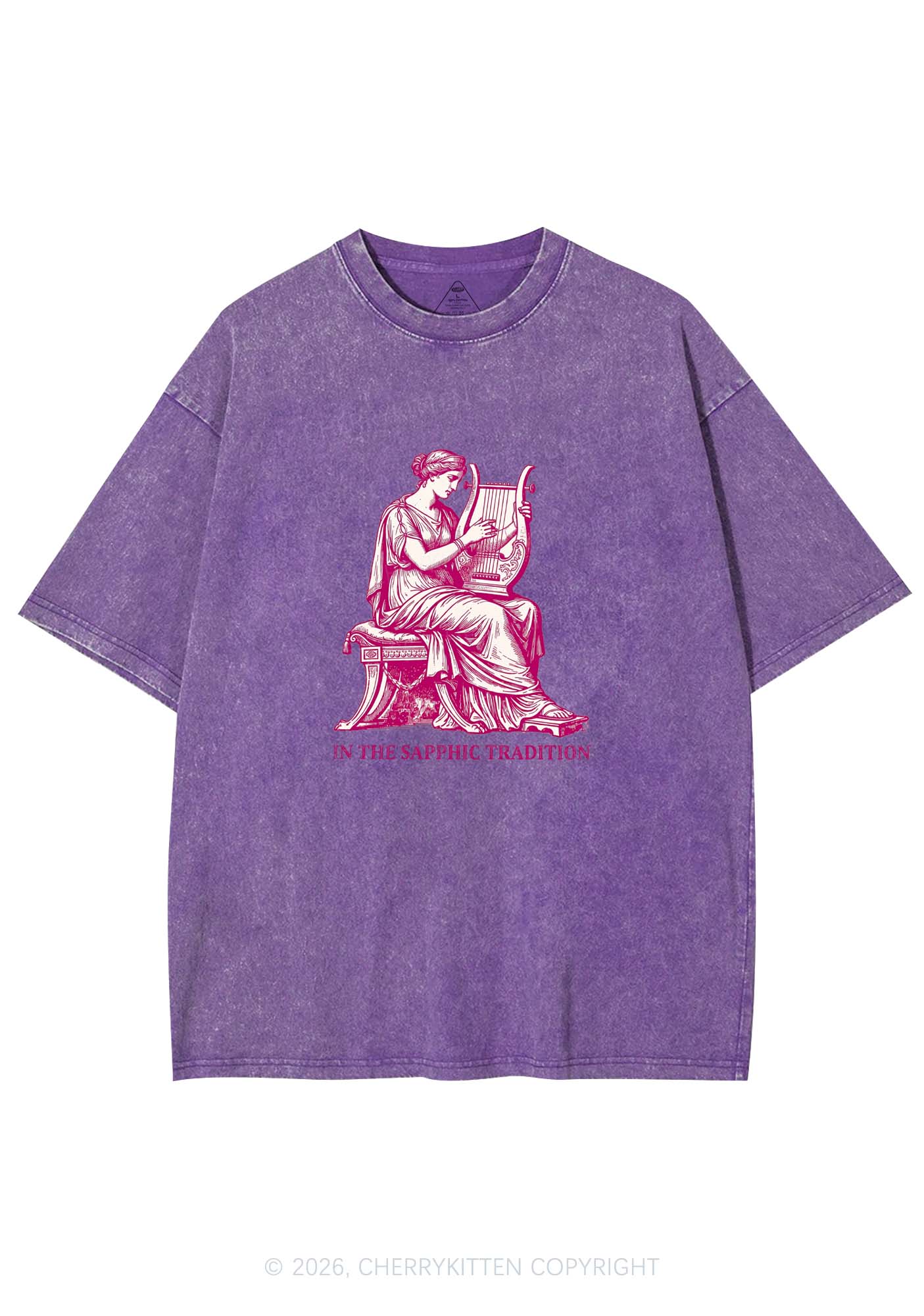 In The Sapphic Tradition Pride Y2K Shirts Washed Tee Cherrykitten