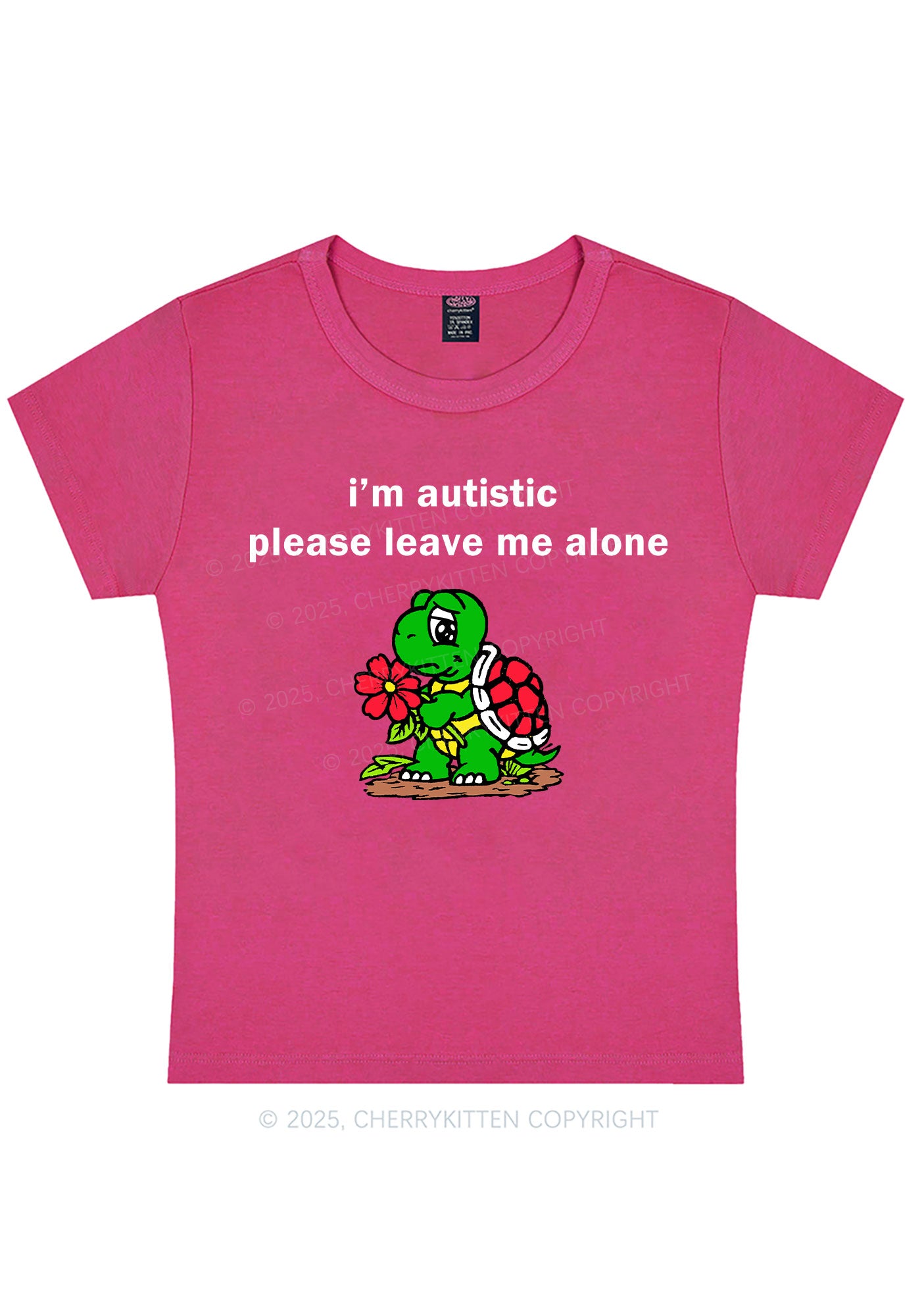 Im Autistic Leave Me Alone Y2K Baby Tee Cherrykitten