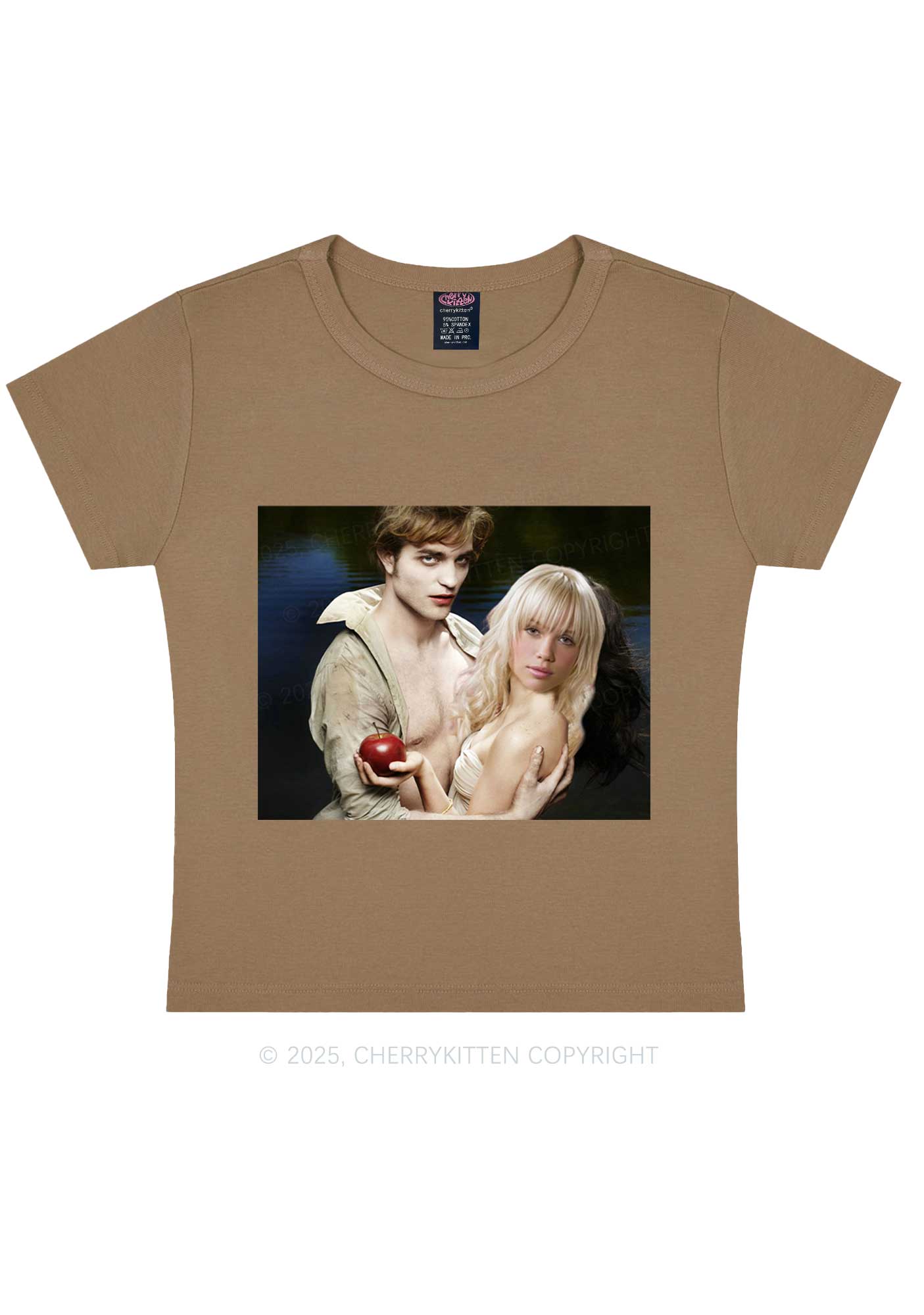 Custom Vampire Lover Photo Y2K Baby Tee Cherrykitten