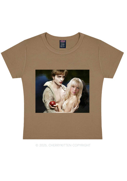 Custom Vampire Lover Photo Y2K Baby Tee Cherrykitten