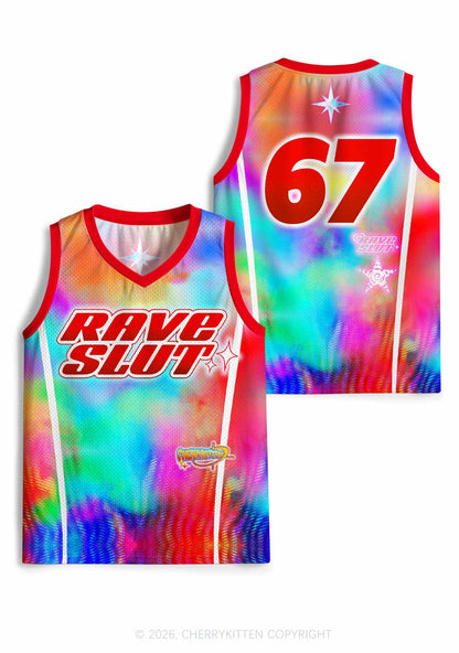 Rave Slxt Tie Dye Y2K Sport Jersey Tank Cherrykitten