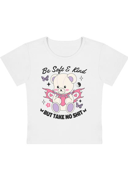 Be Soft And Kind Y2K Baby Tee