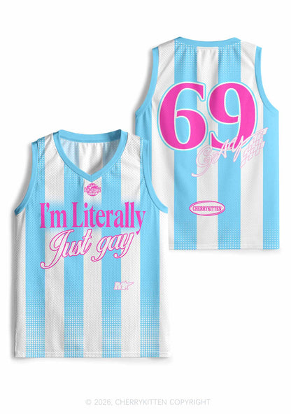 Im Literally Just Gay Pride Y2K Sport Jersey Tank Cherrykitten