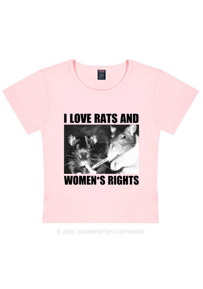 I Love Smoking Rats Y2K Baby Tee Cherrykitten