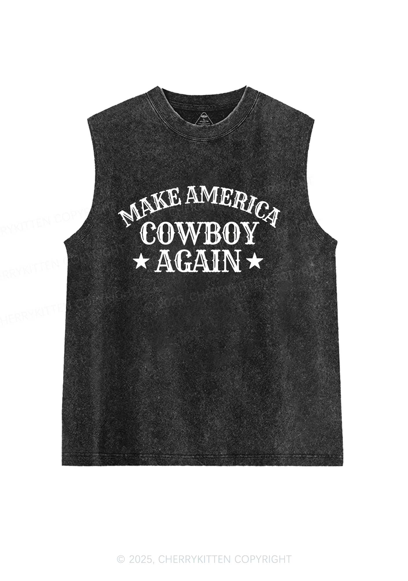 Cowboy Again Y2K Washed Muscle Tank Cherrykitten