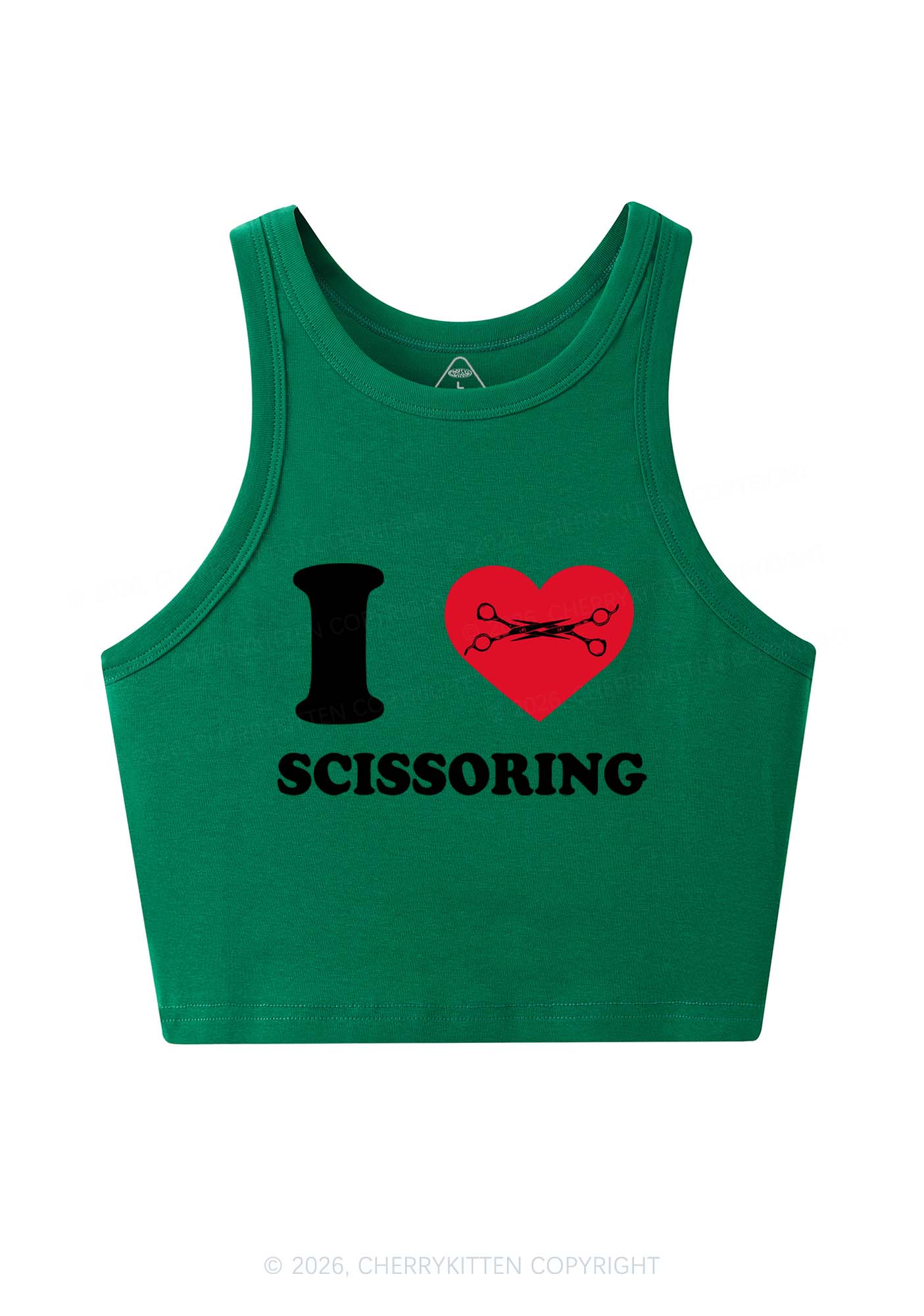 I Love Scissoring Pride Y2K Crop Tank Top Cherrykitten