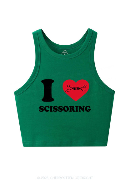I Love Scissoring Pride Y2K Crop Tank Top Cherrykitten