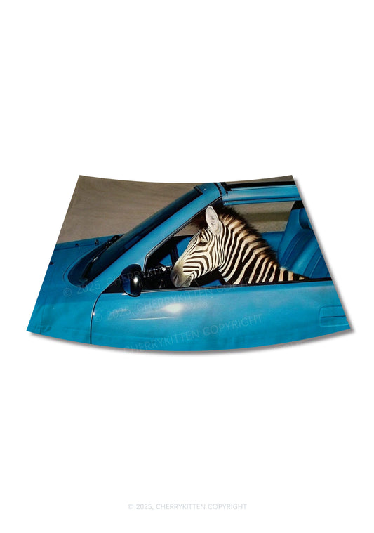 Zebra Driver Y2K Print Mini Skirt Cherrykitten