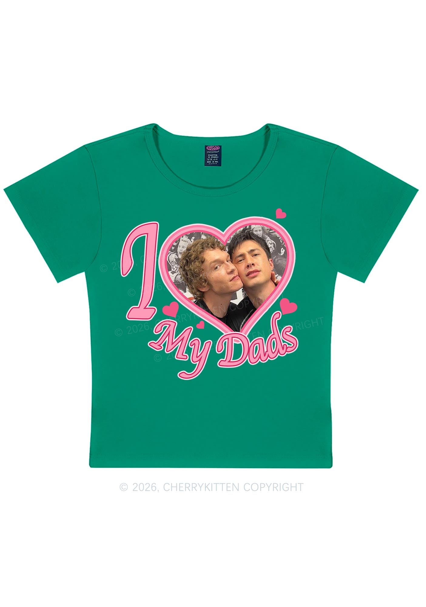 I Love My Dads HR Y2K Baby Tee Cherrykitten
