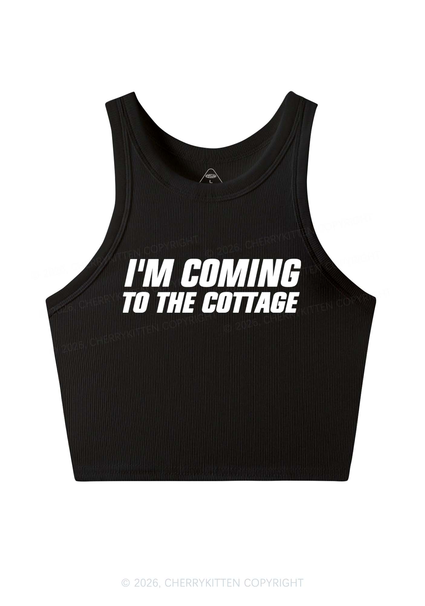 Im Coming To The Cottage HR Y2K Crop Tank Top Cherrykitten