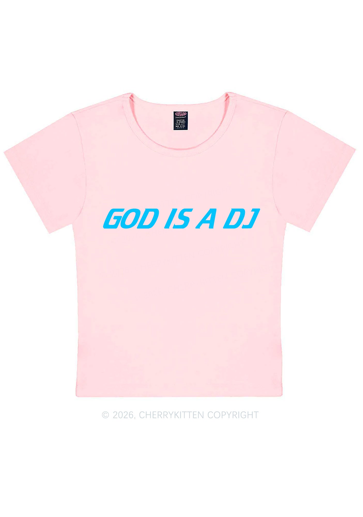 God Is A DJ Y2K Baby Tee Cherrykitten