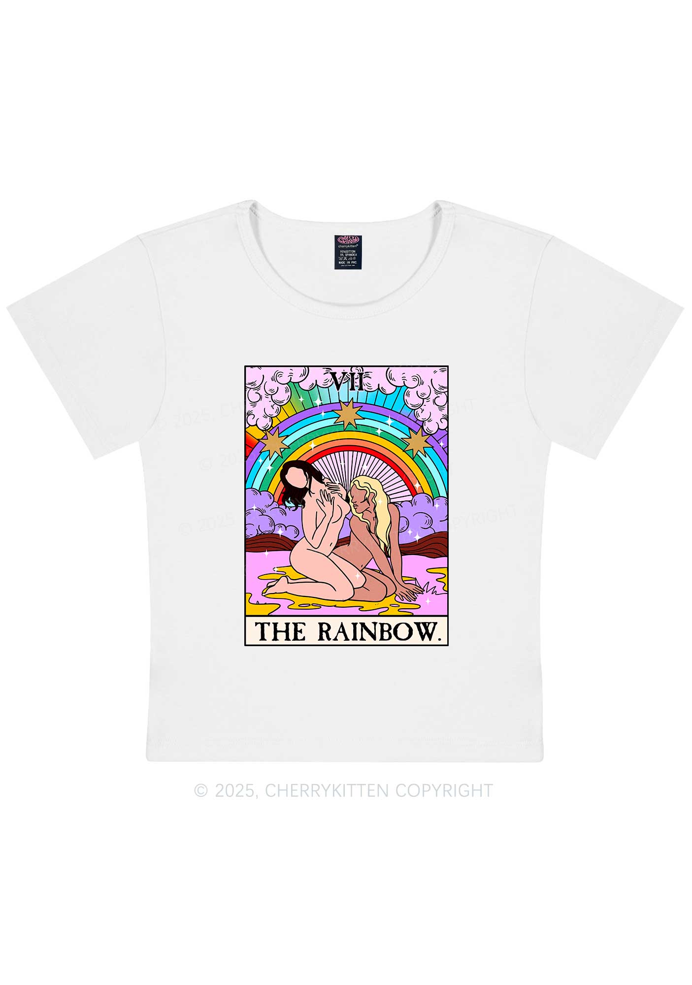 The Rainbow Y2K Baby Tee Cherrykitten