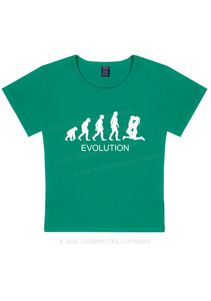 Lesbian Evolution Pride Y2K Baby Tee Cherrykitten