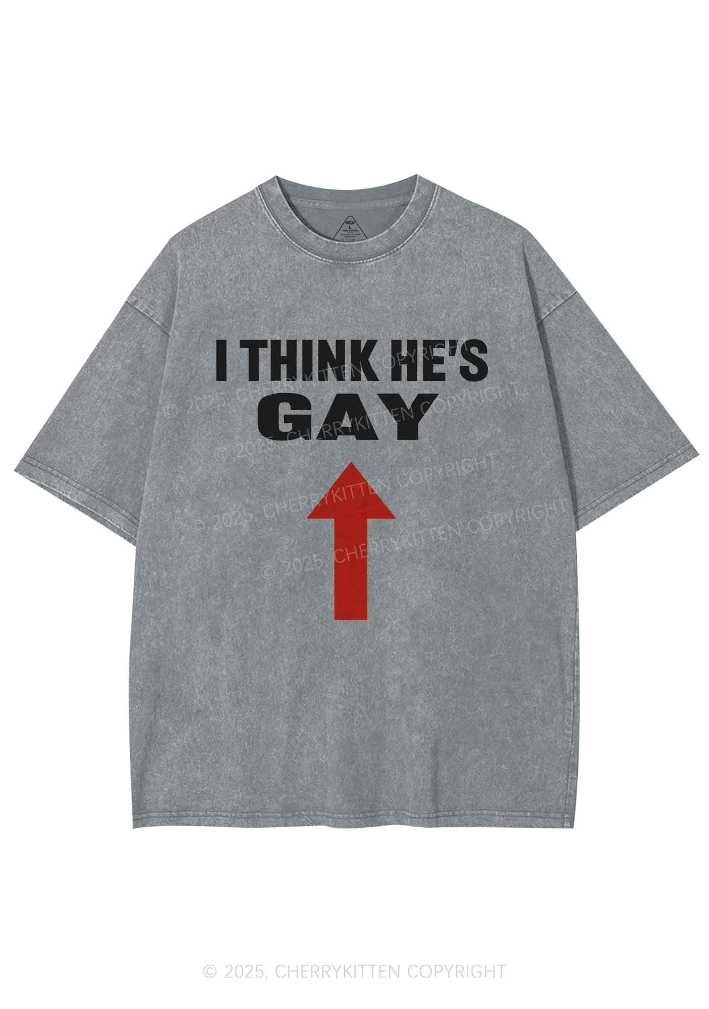He Is Gay Y2K Shirts Washed Tee Cherrykitten