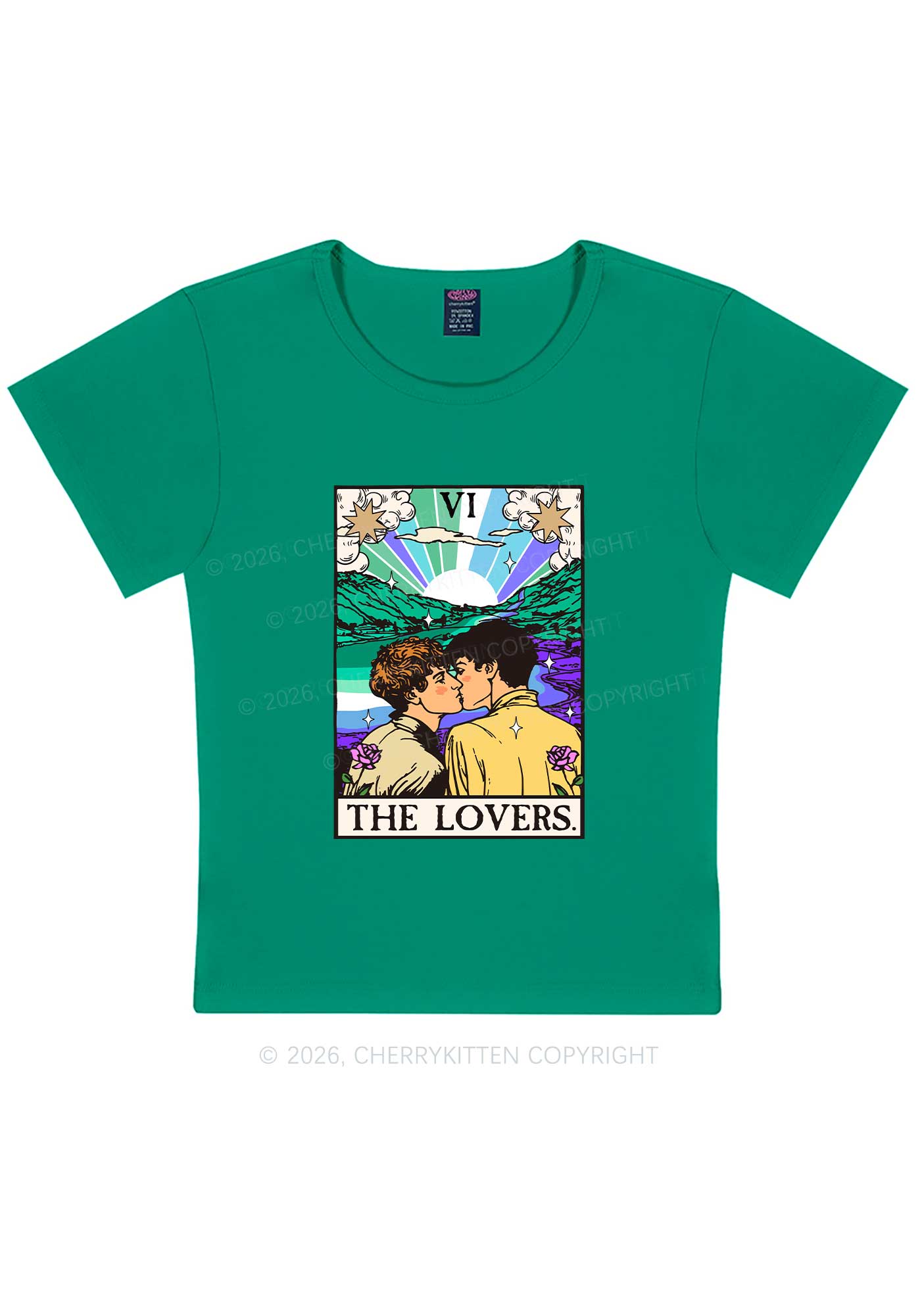 The Gay Lovers Pride Y2K Baby Tee Cherrykitten