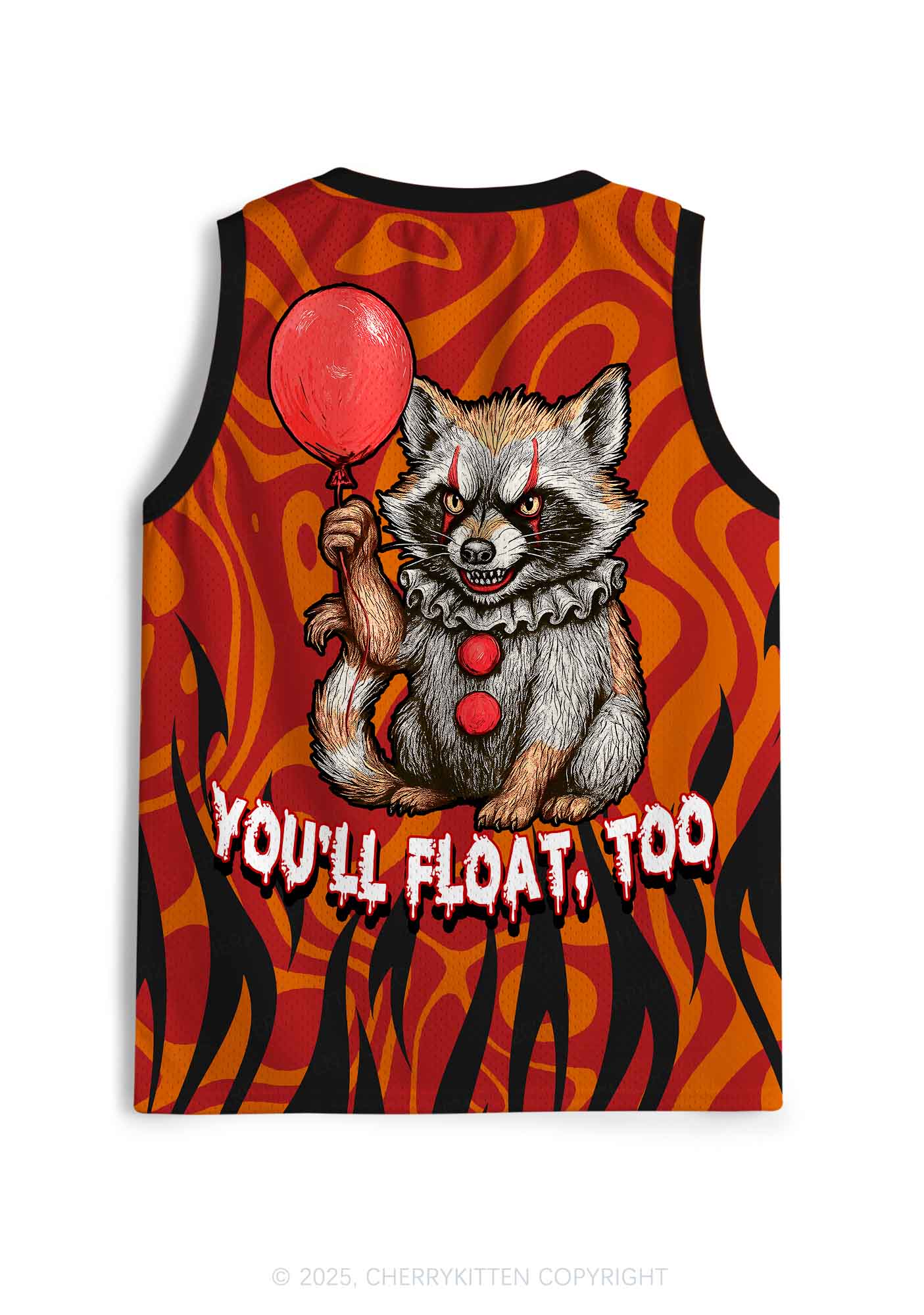 Halloween Custom Float Raccoon Y2K Sport Jersey Tank Cherrykitten