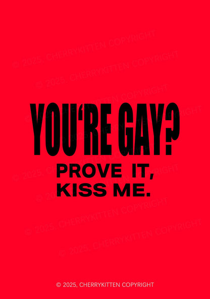 Prove It kiss Me Pride 1Pc Y2K Pin Badge Cherrykitten