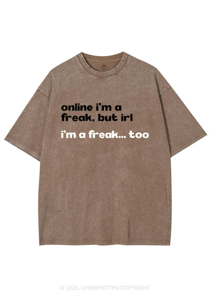 Im A Freak Y2K Shirts Washed Tee Cherrykitten