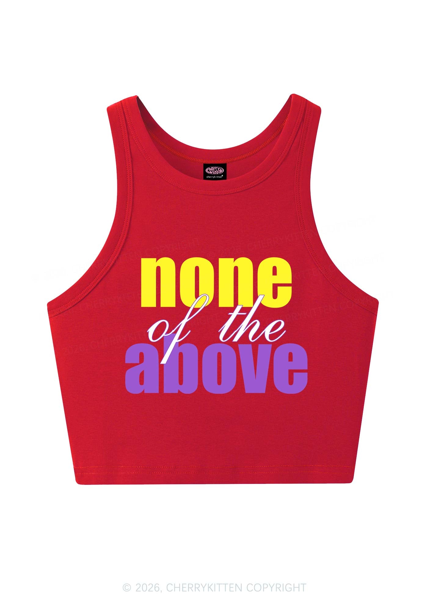 None Of The Above Pride Y2K Crop Tank Top Cherrykitten