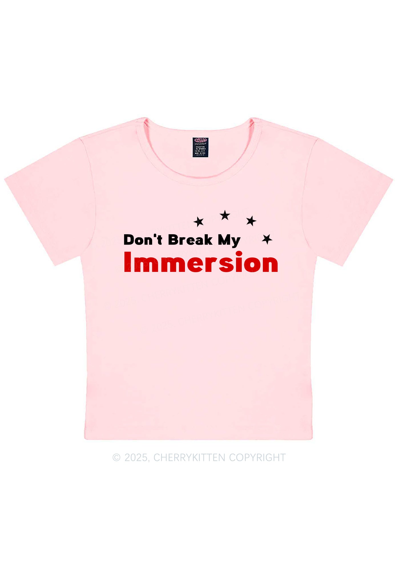 Dont Break My Immersion Y2K Baby Tee Cherrykitten