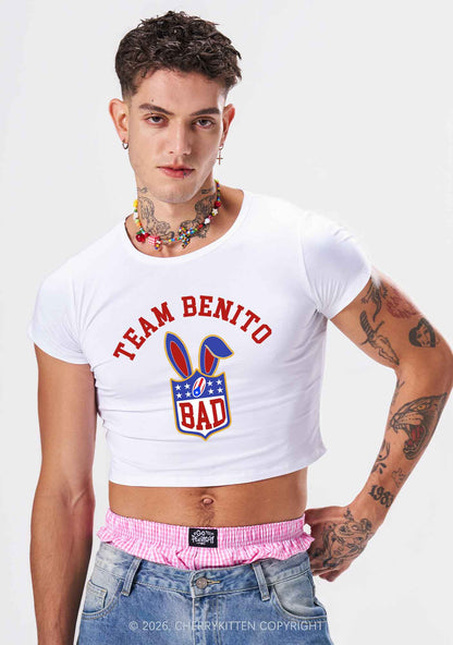 Pink Bad Bunny Y2K Baby Tee Cherrykitten
