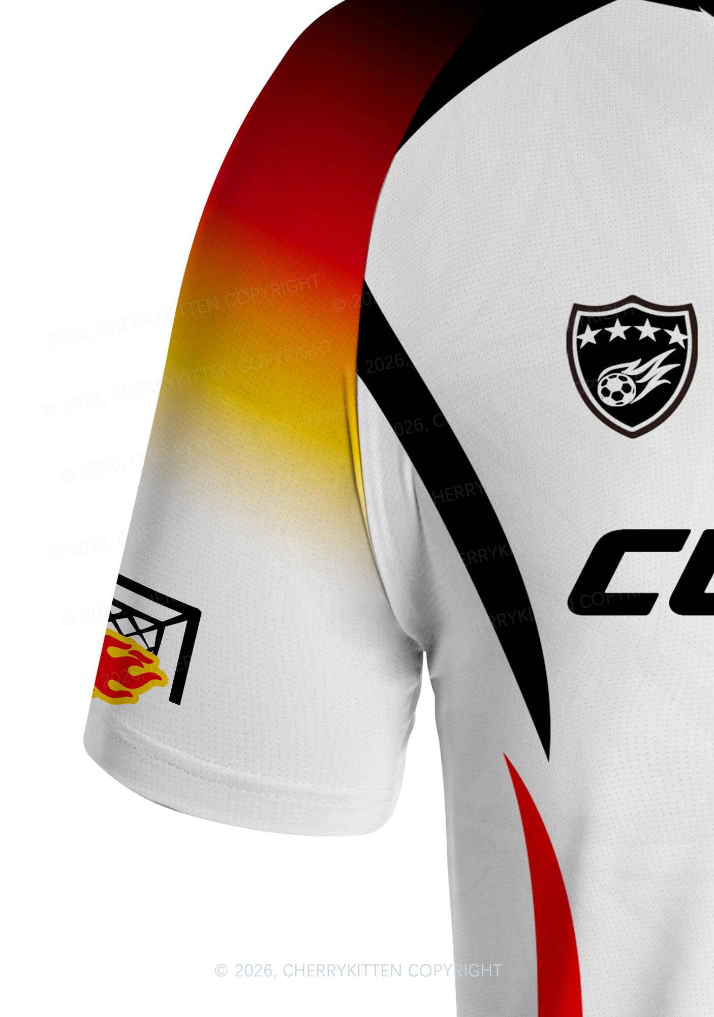Custom Germany Flag Color Y2K Football Jersey Shirts Cherrykitten