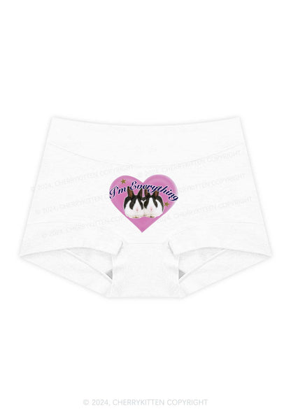 Bunny I'm Everything Y2K Mid Rise Waist Boyshort Cherrykitten