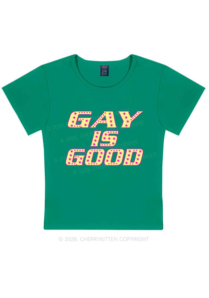 Gay Is Good Pride Y2K Baby Tee Cherrykitten