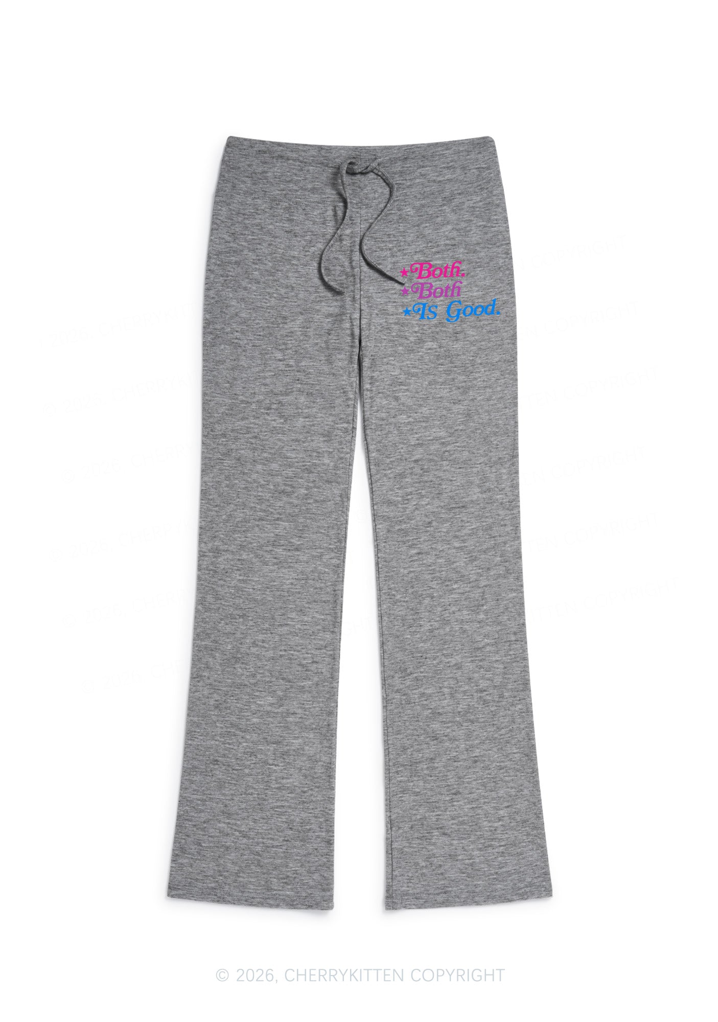 Both Is Good Pride Y2K Low Rise Drawstring Flare Pants Cherrykitten