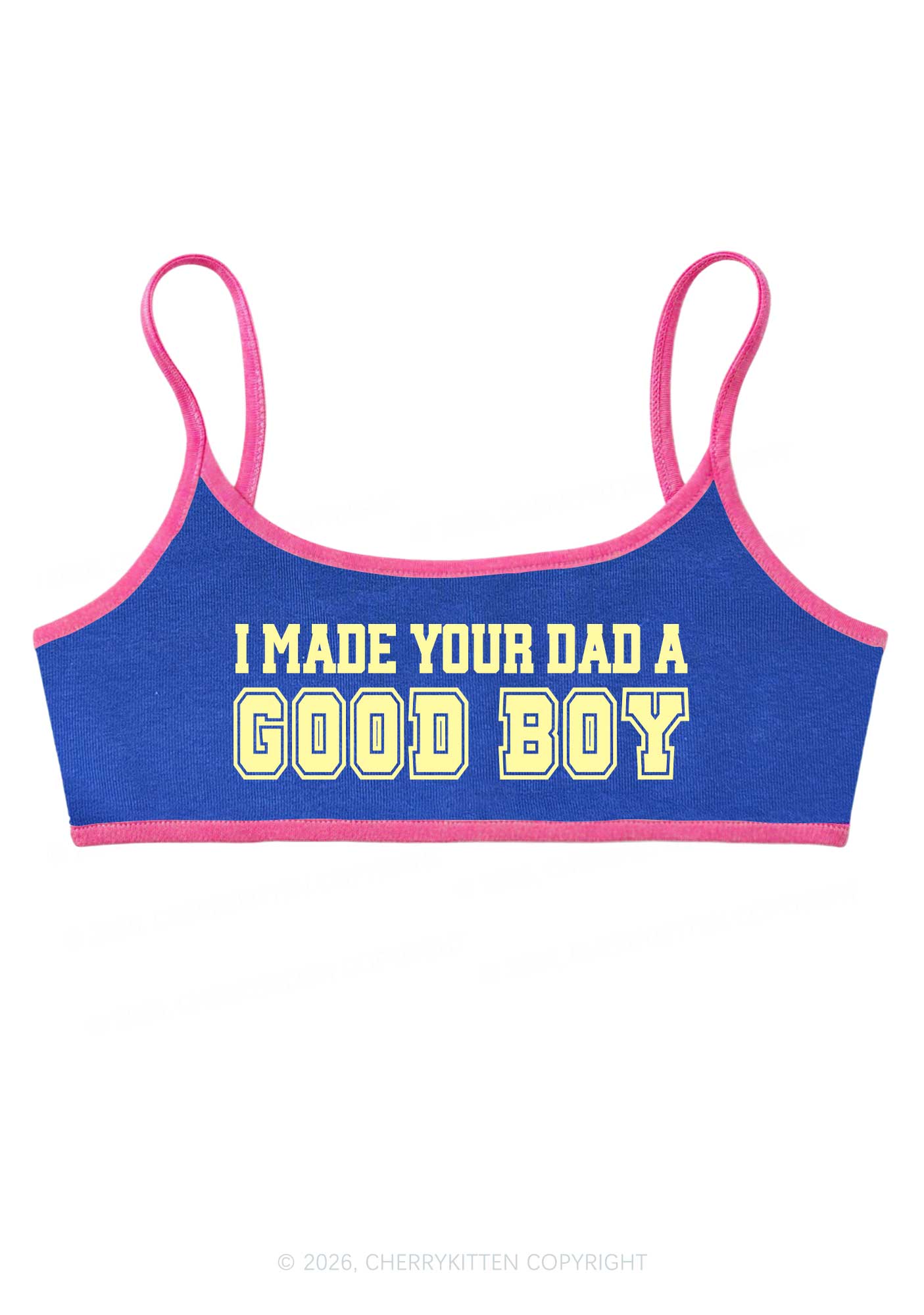 Made Your Dad A Good Boy Y2K Super Crop Cami Cherrykitten