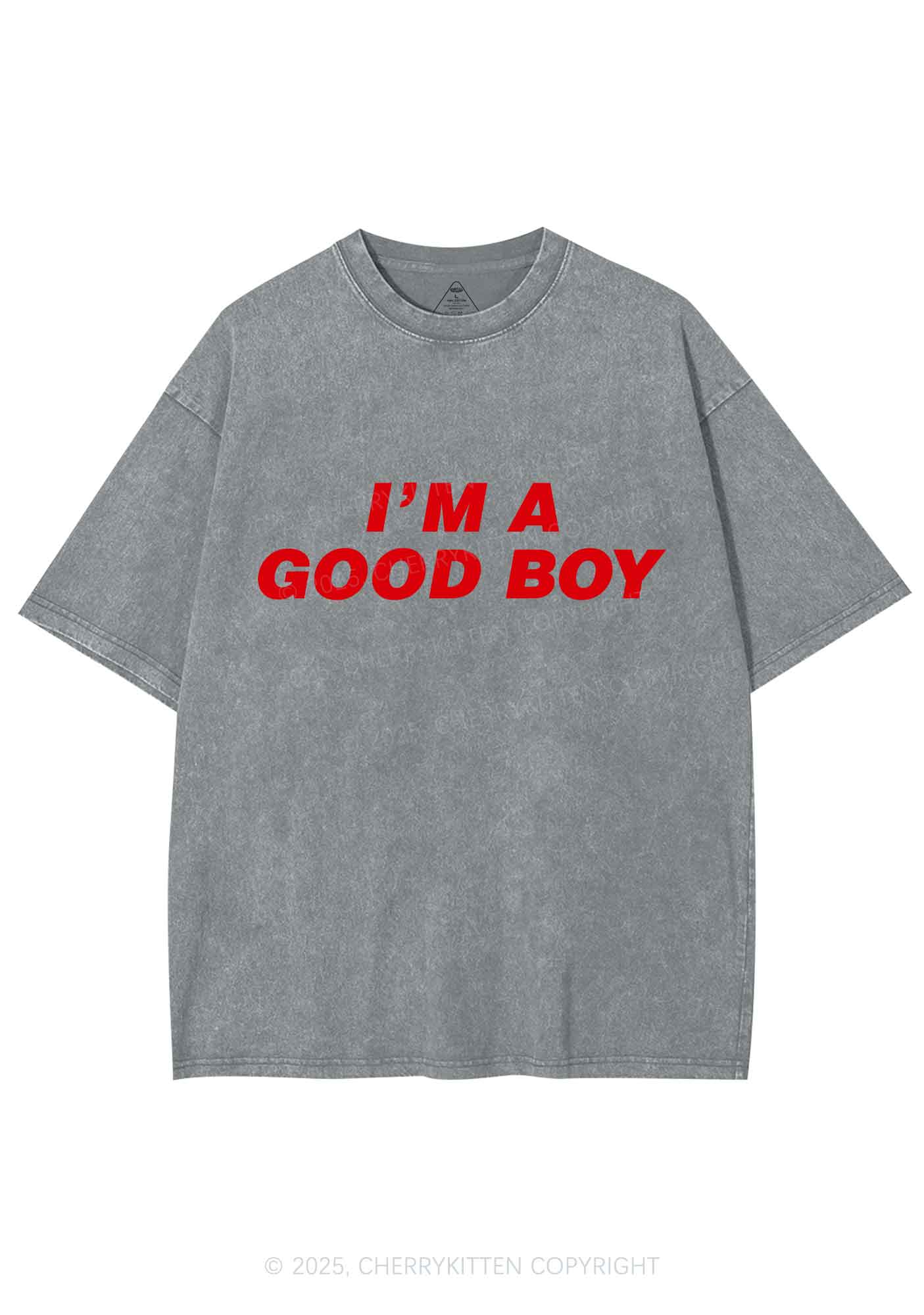 Im A Good Boy Y2K Shirts Washed Tee Cherrykitten