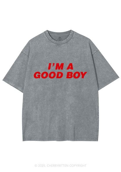 Im A Good Boy Y2K Shirts Washed Tee Cherrykitten