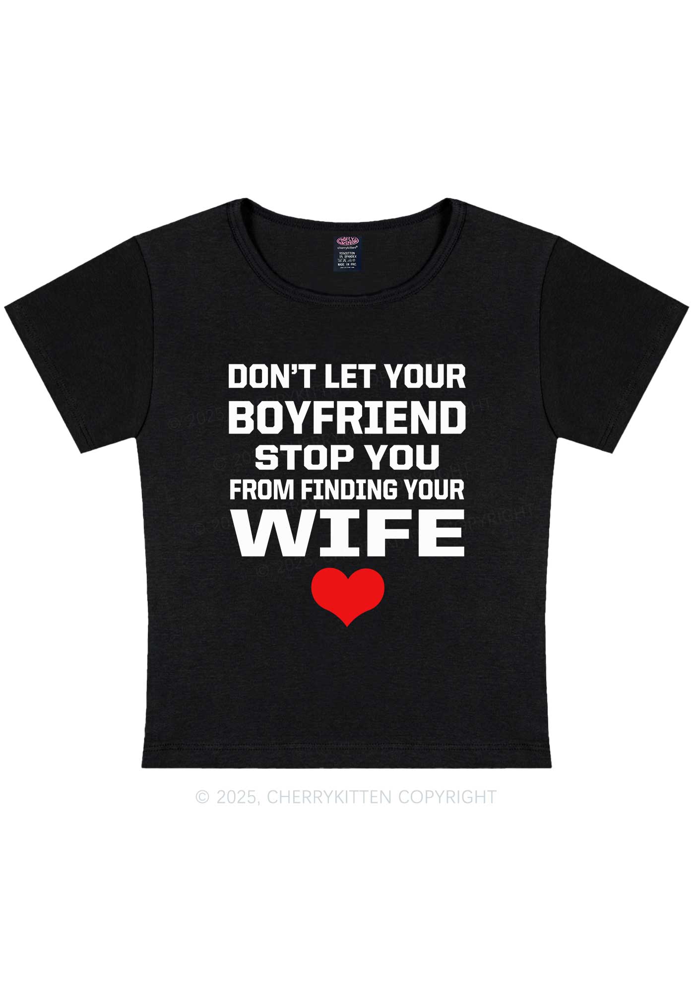 Boyfriend Wife Pride Y2K Baby Tee Cherrykitten