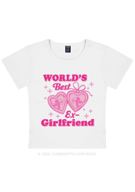Worlds Best Ex GF Valentine's Day Y2K Baby Tee Cherrykitten