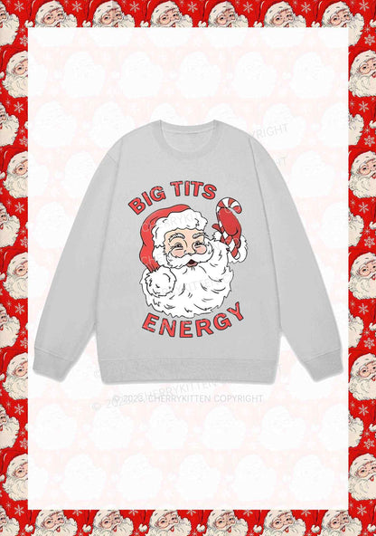 Big Santa Energy Christmas Y2K Sweatshirt Cherrykitten