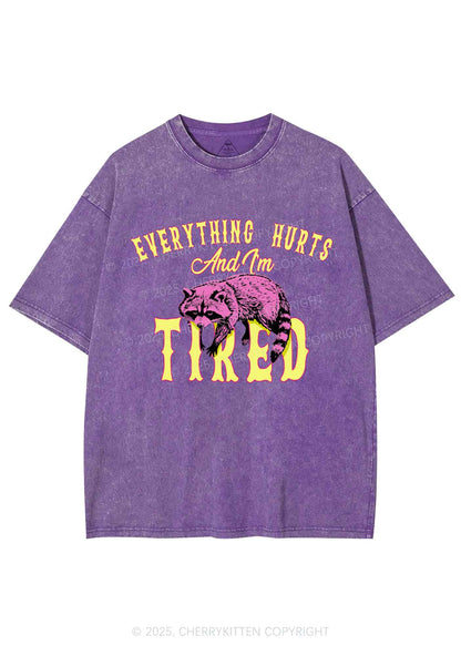 I Am Tried Y2K Shirts Washed Tee Cherrykitten