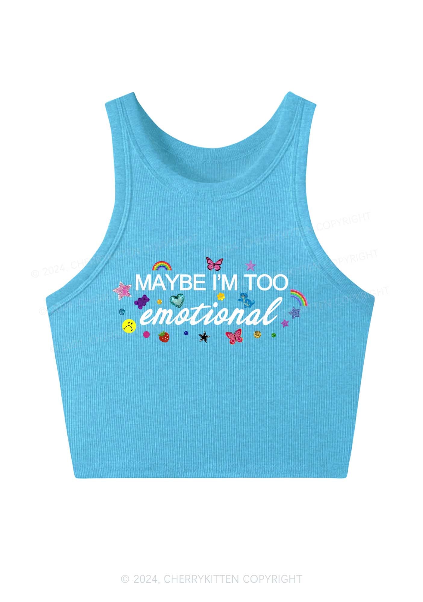 Too Emotional Y2K Crop Tank Top Cherrykitten