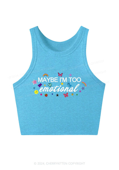 Too Emotional Y2K Crop Tank Top Cherrykitten