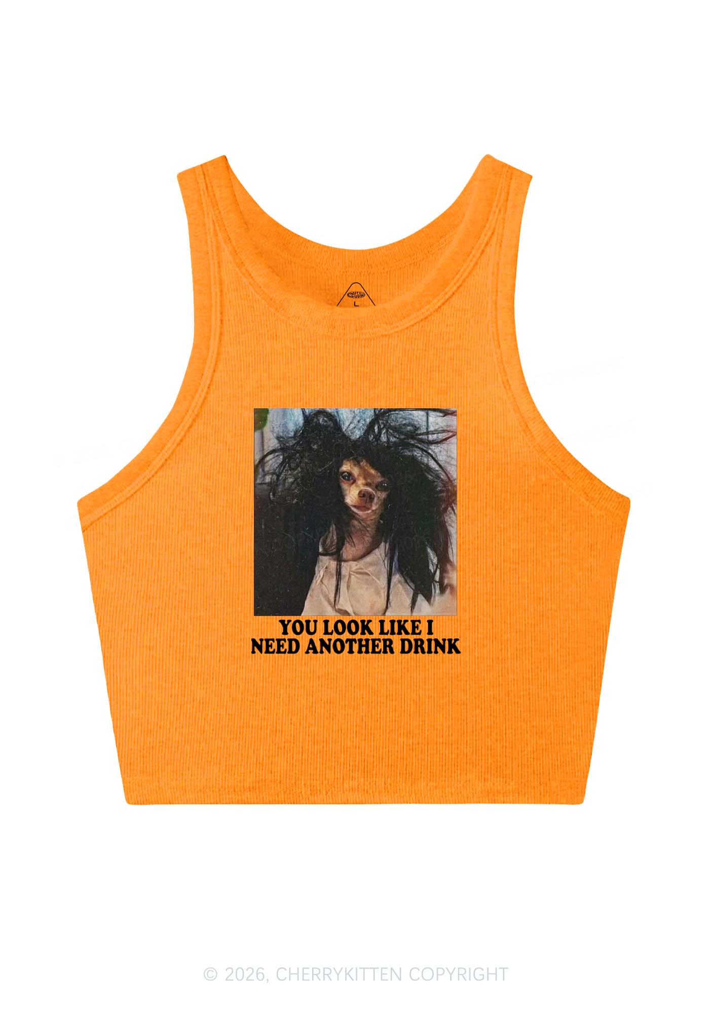 You Look Like I Need Another Drink Y2K Crop Tank Top Cherrykitten