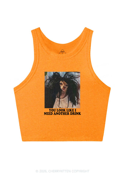 You Look Like I Need Another Drink Y2K Crop Tank Top Cherrykitten